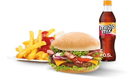 Produktbild Bacon Cheese Burger Menü