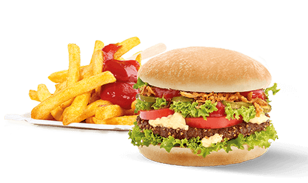 Produktbild Burger Oldschool mit Pommes