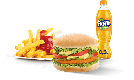Produktbild Hot Crispy Chicken Burger Menü