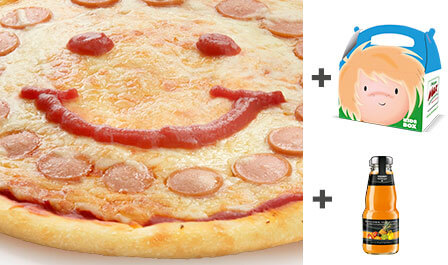 Produktbild Pizza Miniwürstchen Kids Menü