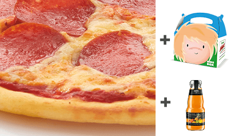 Produktbild Pizza Salami Kids Menü