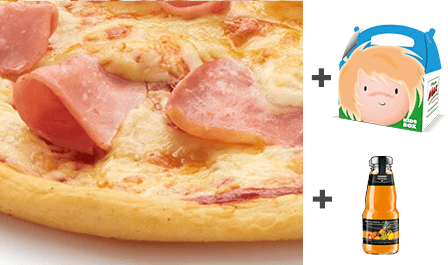 Produktbild Pizza Schinken Kids Menü