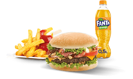 Produktbild Steakhouse Cheese Burger Menü