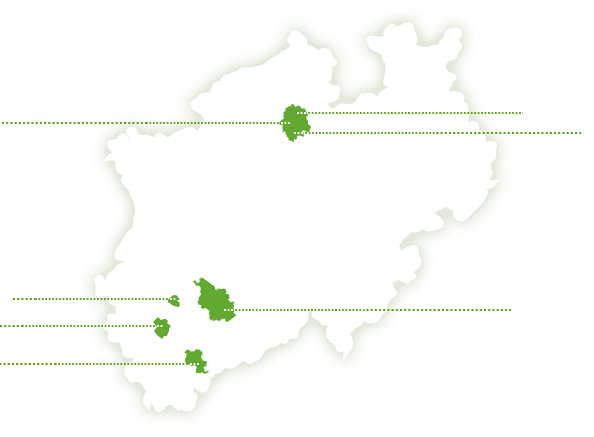 Karte von Nordrhein-Westfalen