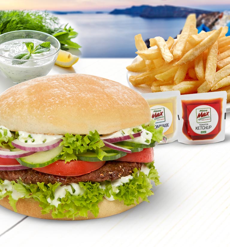 Greek Burger Menü